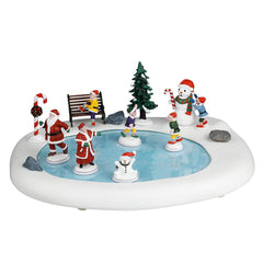 Lemax Santa's Wonderland Northern Lights Skating Pond
