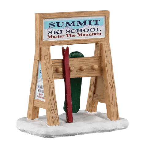 Lemax Vail Village Lighted Buildings Lemax Ski Rack Sign Decoration