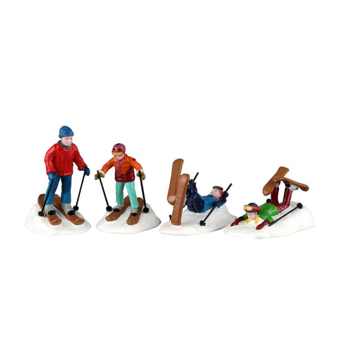 Lemax Vail Village Figurines Lemax Ski School Lessons, Set of 4