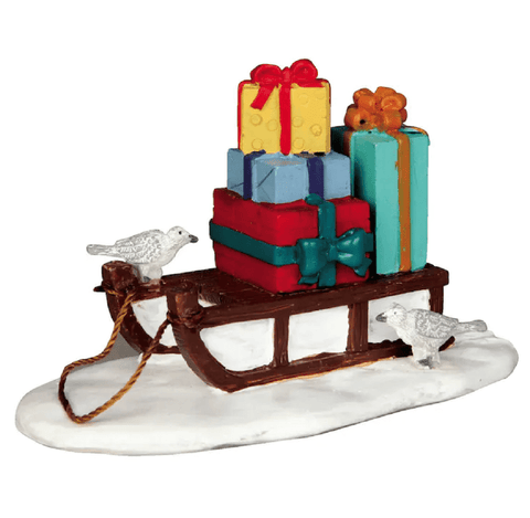 Lemax Caddington Village Lighted Buildings Lemax Sled With Presents Decoration