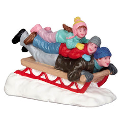 Lemax Sledding With Dad