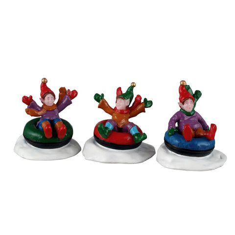 Lemax Santa's Wonderland Figurines Lemax Snow Tubers, Set of 3