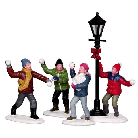 Lemax Snowball Fight!, Set Of 4