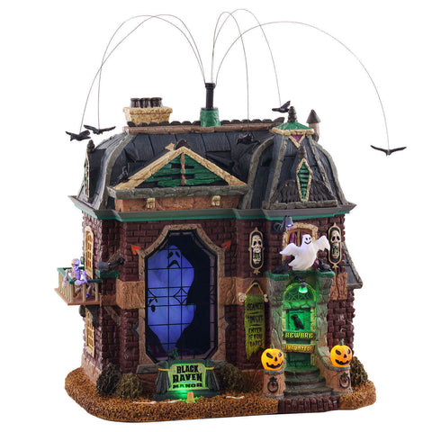 Lemax Spooky Town Sights and Sounds Lemax Spooky Town - Black Raven Manor, With 4.5V Adaptor