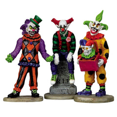 Lemax Spooky Town Figurines Lemax Spooky Town - Evil Sinister Clowns, Set Of 3