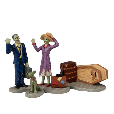 Lemax Spooky Town Figurines Lemax Spooky Town - Going Our Way?, Set Of 4