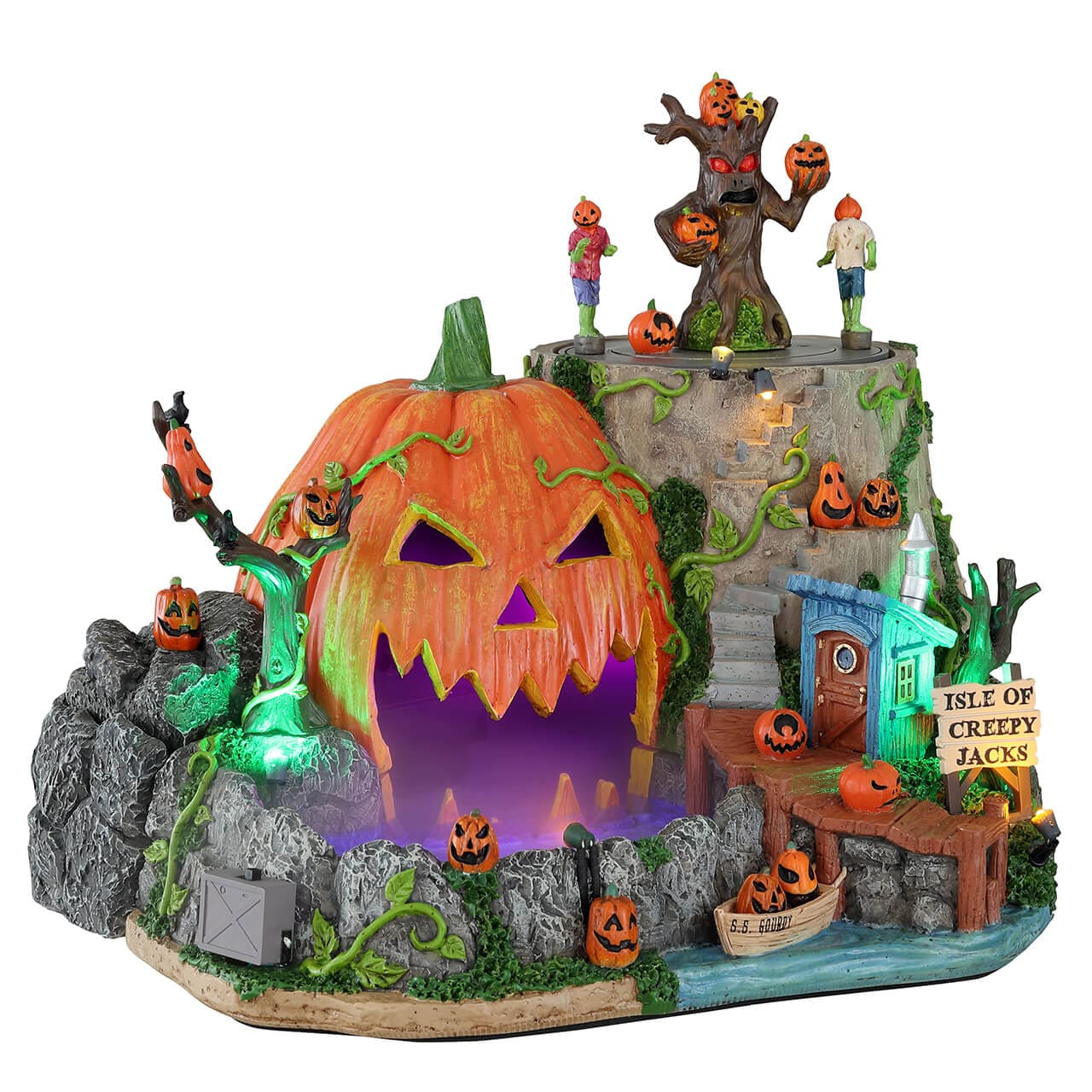 Lemax Spooky Town - Isle Of Creepy Jacks, With 4.5V Adaptor
