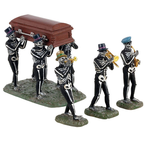 Lemax Spooky Town - Jazz Funeral, Set Of 4