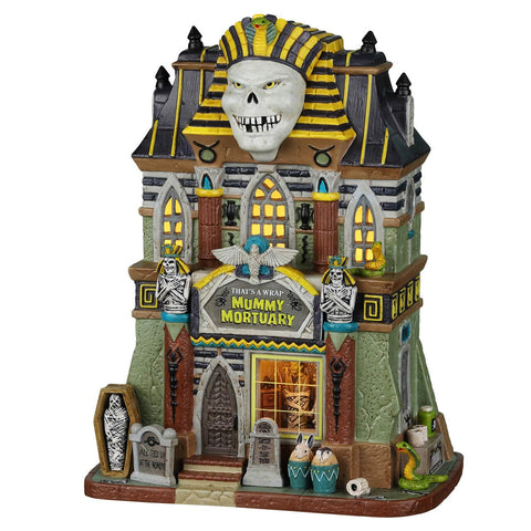 Lemax Spooky Town Lighted Buildings Lemax Spooky Town - That's A Wrap Mummy Mortuary