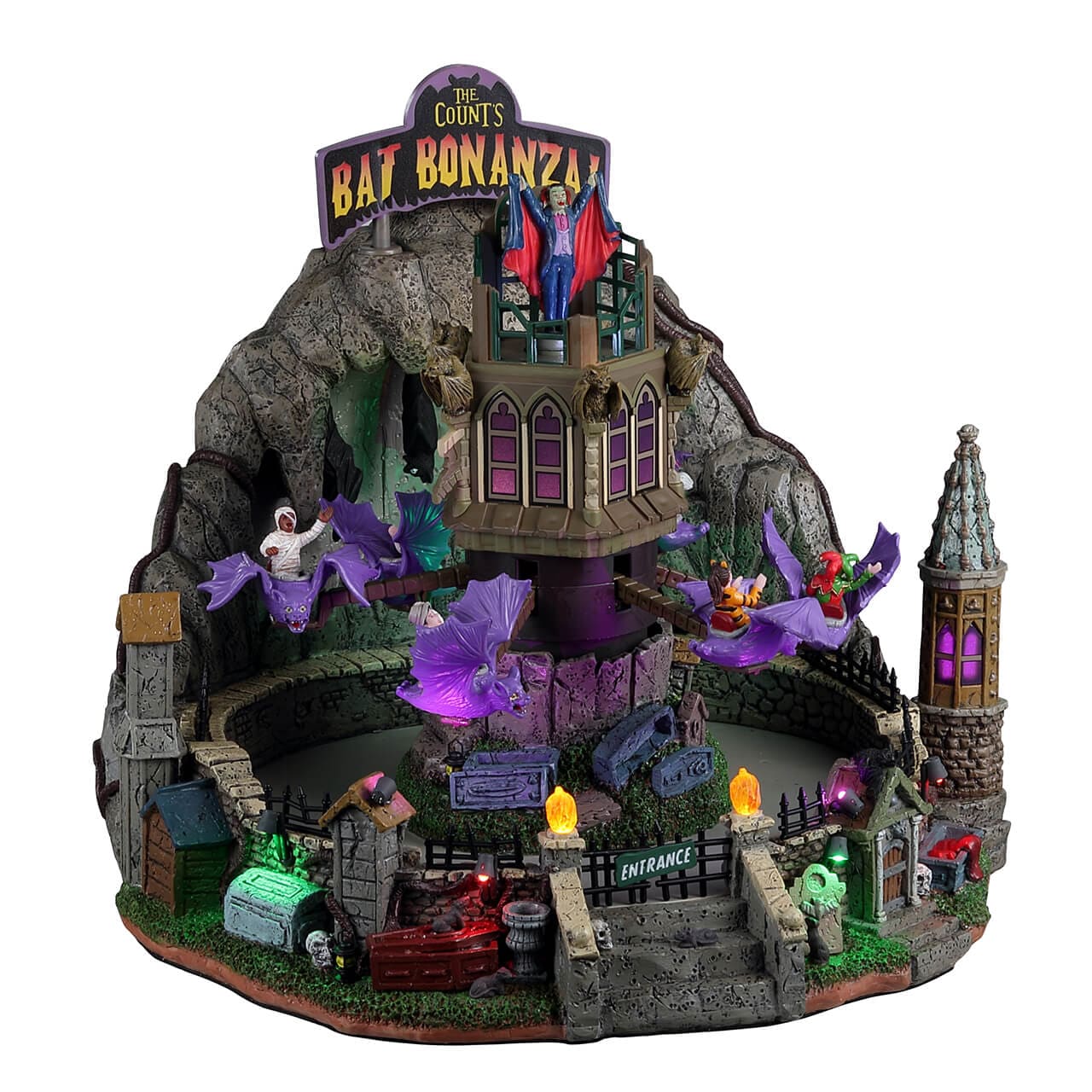 Lemax Spooky Town Sights and Sounds Lemax Spooky Town - The Count's Bat Bonanza, With 4.5V Adaptor