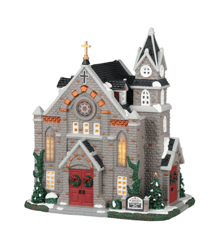 Lemax Caddington Village Lighted Buildings Lemax St.Luke's Church Decoration