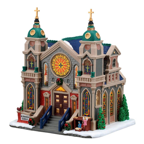 Lemax Caddington Village Lighted Buildings Lemax St.stanislaus Cathedral