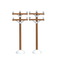 Lemax Mini Scene Decoration Lemax Telephone Poles Set of 2 Decorations