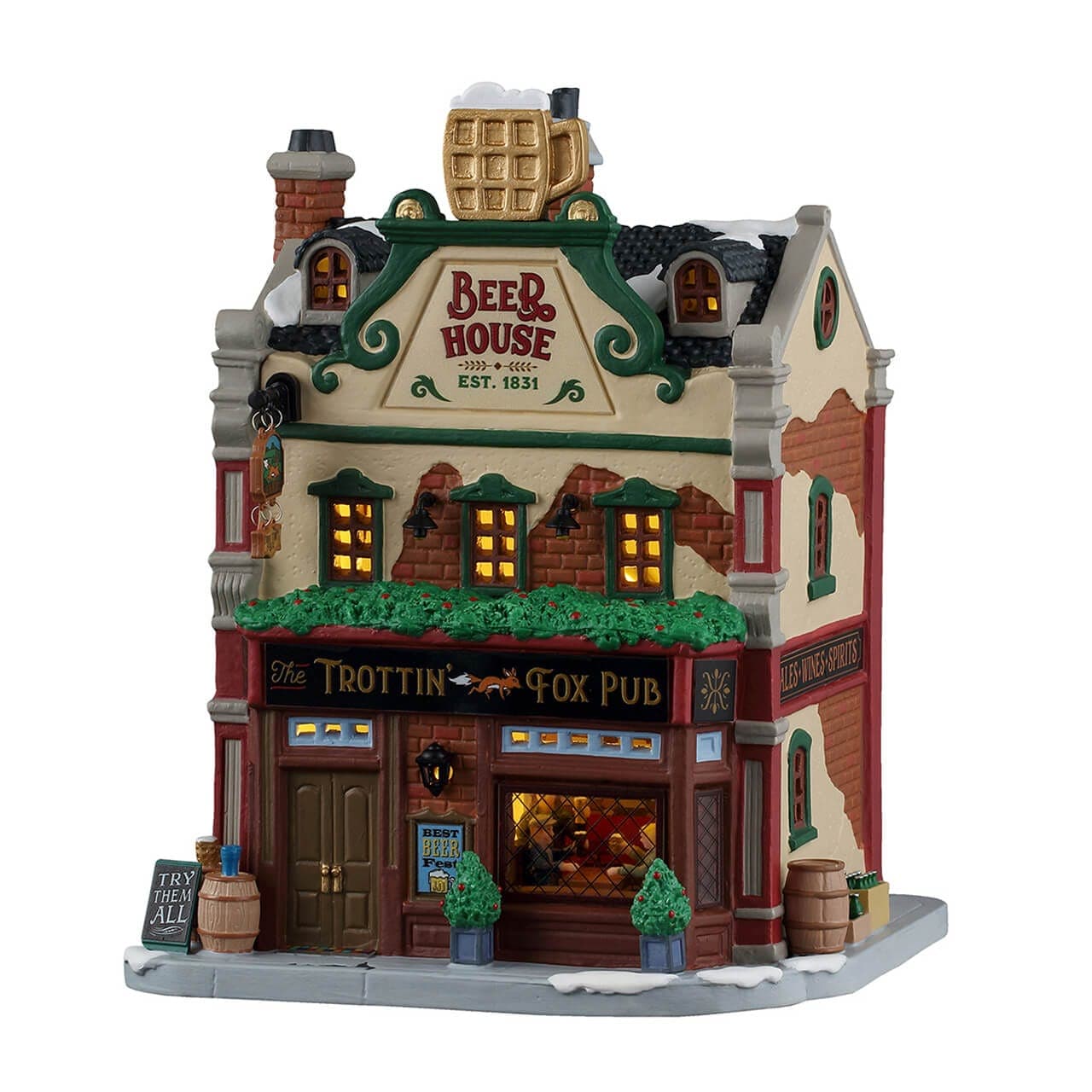 Lemax Caddington Village Lighted Buildings Lemax The Trottin' Fox Pub