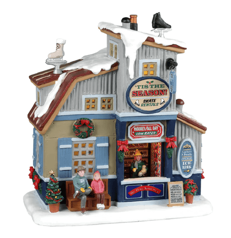Lemax Caddington Village Lighted Buildings Lemax 'Tis The Season Skate Rentals Decoration