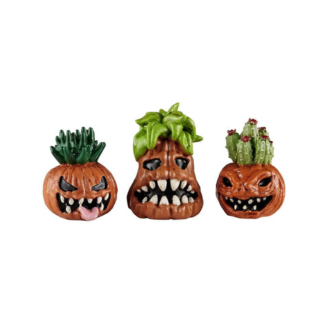 Lemax Spooky Town Accessories Lemax Toothy Pumpkins, Set of 3