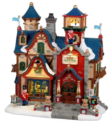 Lemax Santa's Wonderland Lighted Buildings Lemax Toy Making School Decoration