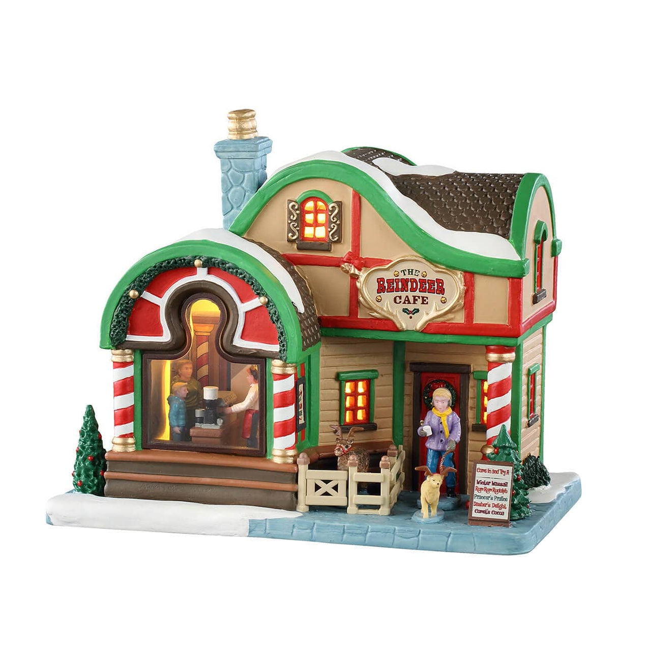 Lemax Christmas Village Clark's Snowcap Retreat - Casetta Illuminata Con LED, Porcellana, 20x20x13,4 Cm, Rif. 15747