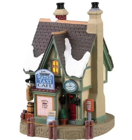 Lemax Plymouth Corners Lighted Buildings Lemax Water Taxi Cafe Decoration