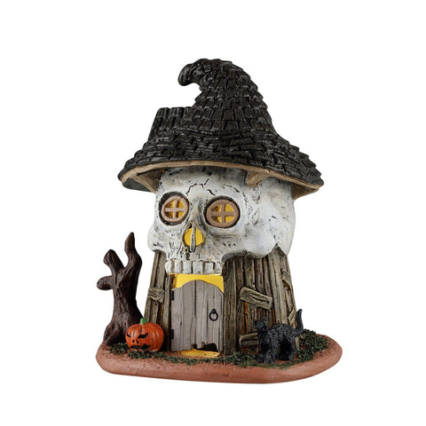 Lemax Spooky Town Table Accents Lemax Witch's Skull Hut, Ac Adaptable