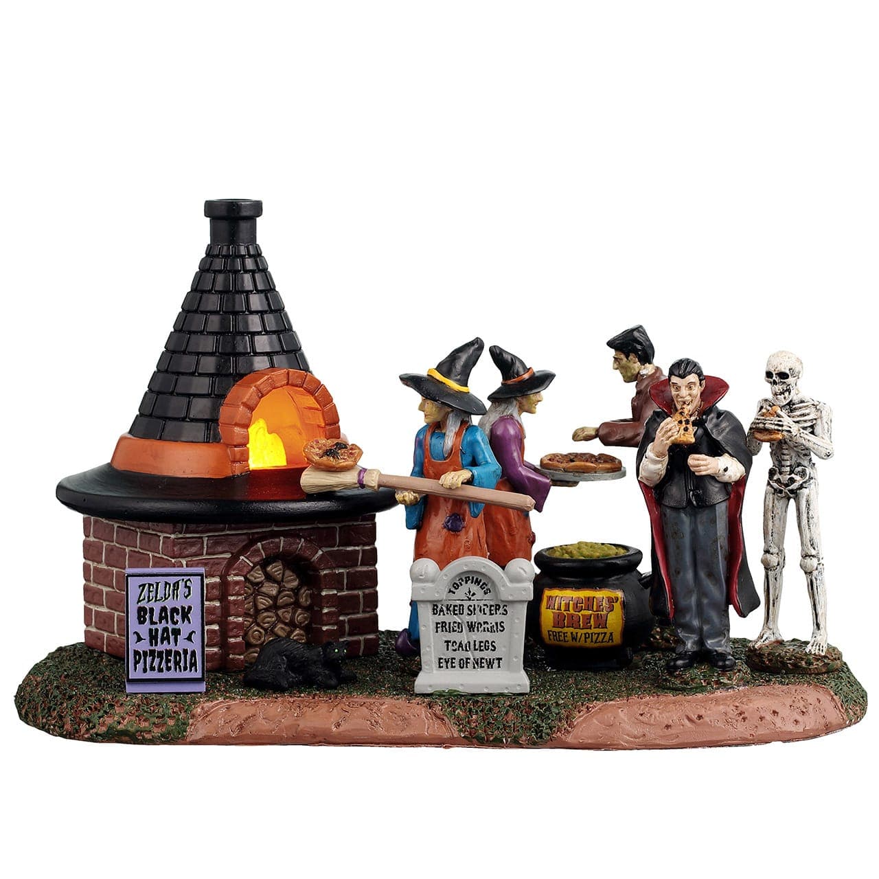 Lemax Spooky Town Table Accents Lemax Zelda's Black Hat Pizzeria