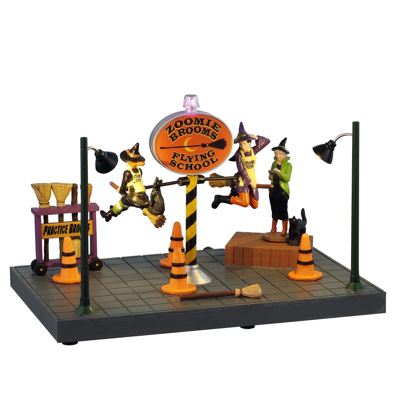 Lemax Spooky Town Table Accents Lemax Zoomie Brooms Flying School