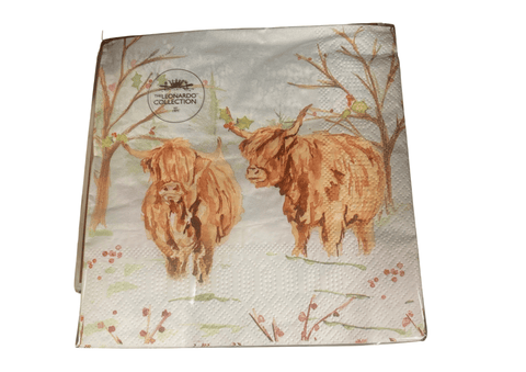 Lesser & Pavey Napkins Lesser & Pavey Highland Cow Napkins