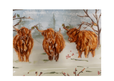 Lesser & Pavey Napkins Lesser & Pavey Highland Cow Tray Large