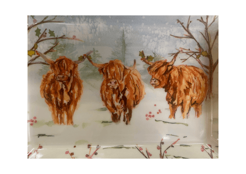 Lesser & Pavey Napkins Lesser & Pavey Highland Cow Tray Large
