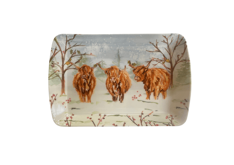 Lesser & Pavey Napkins Lesser & Pavey Highland Cow Tray Large
