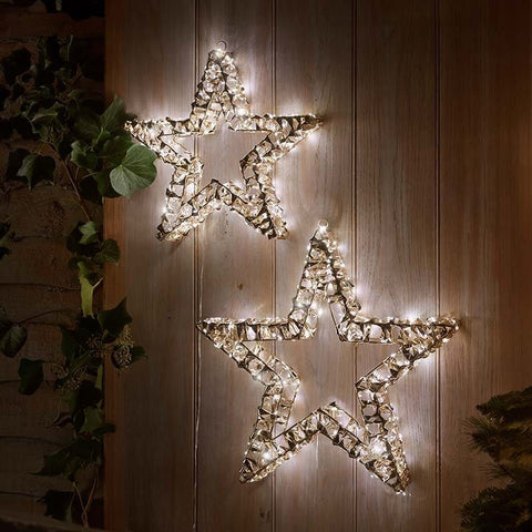 Smart Garden Christmas Lit hanging Decor Low Voltage Gold Twist Star – 40cm