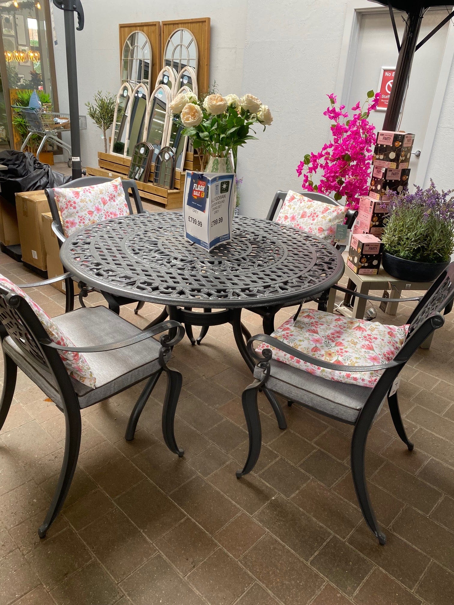 Mercer Garden Furniture Set Mercer Ballygowan 4 Seater Dining Set Grey
