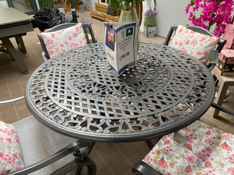 Mercer Ballygowan 4 Seater Dining Set Grey