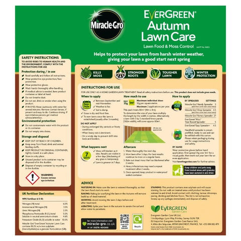 Miracle Gro Evergreen Autumn Lawn Care 80m2 