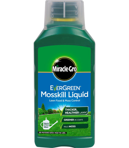 Miracle Gro Lawn Moss Remover Miracle-Gro EverGreen Mosskill Liquid 1 Litre 66sqm