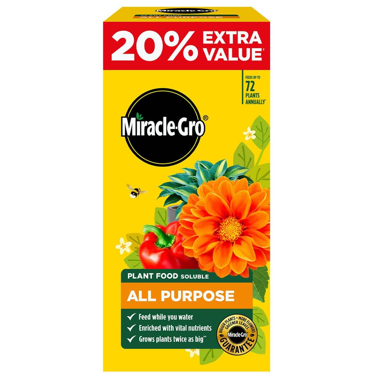 Miracle Gro Plant Food Miracle-Gro Grow All Purpose Soluble Plant Food 1kg + 20% Extra
