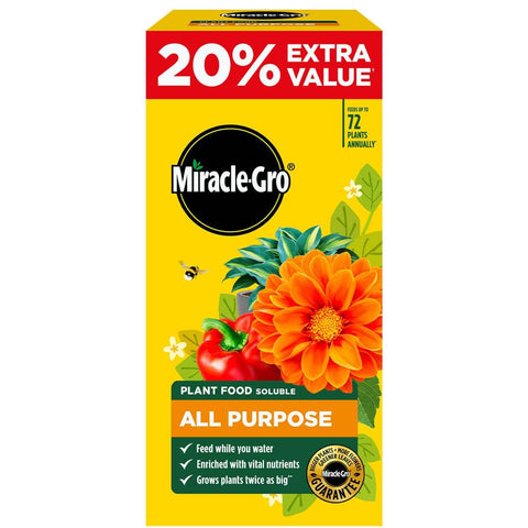 Miracle Gro Plant Food Miracle-Gro Grow All Purpose Soluble Plant Food 1kg + 20% Extra