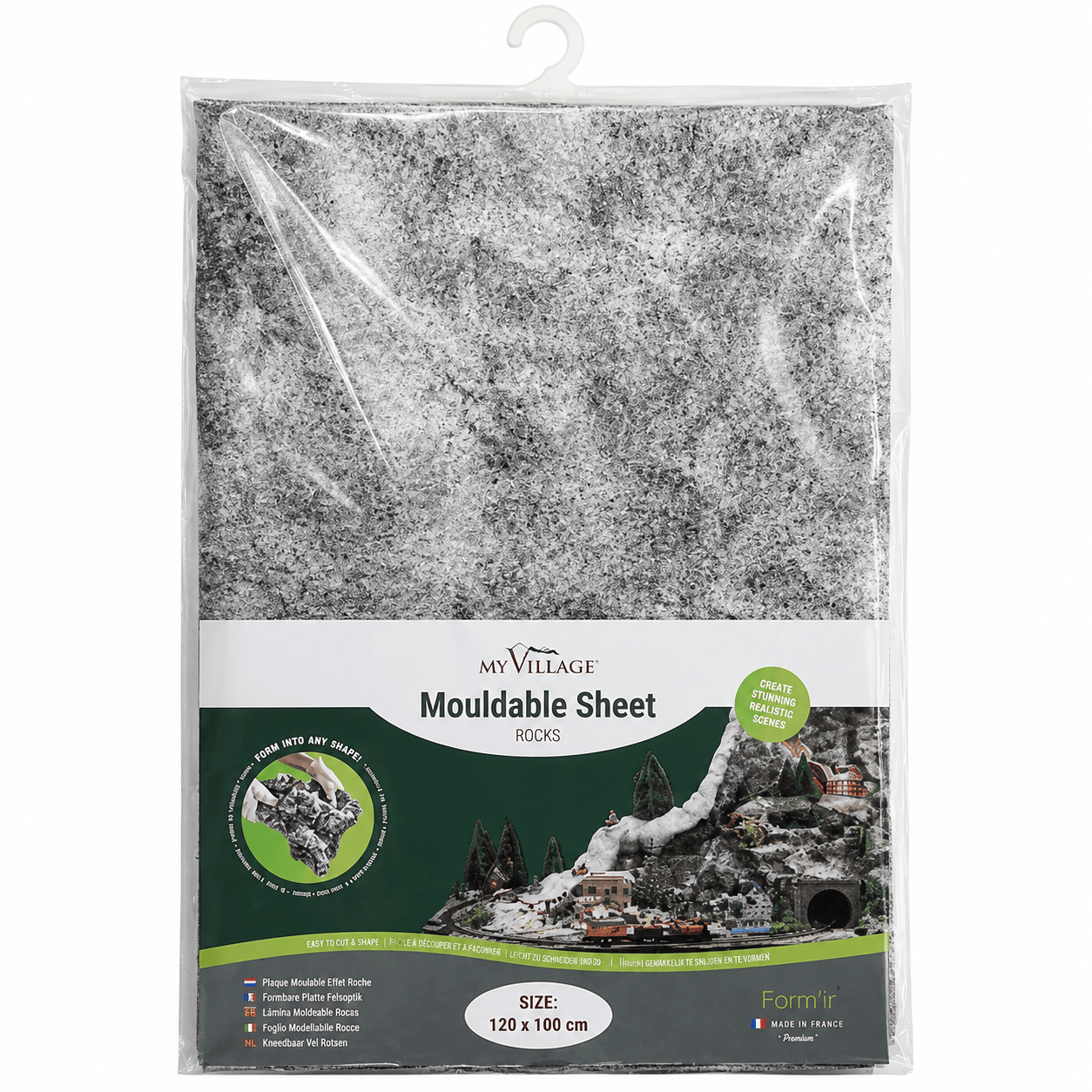 My Village Mouldable Sheets My Village Alpine Grey 100x60cm