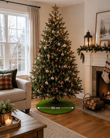 My Village Christmas Tree Skirts My Village Artificial Moss Fine D 90cm Tree Skirt
