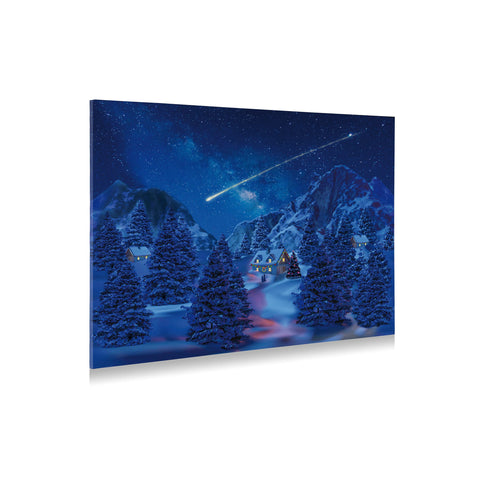 My Village Background My Village Background Lighted Canvas Falling Star Effect 76cm x 56cm