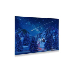 My Village Background My Village Background Lighted Canvas Falling Star Effect