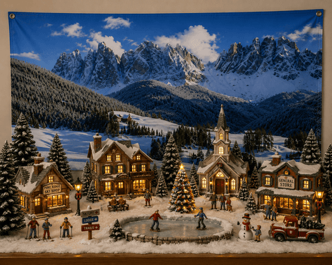 My Village Backdrops My Village Cloth Dolomites 150x75cm