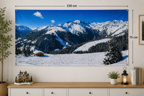 My Village Backdrops My Village Cloth Winter Sport Background Cloth 150x75cm