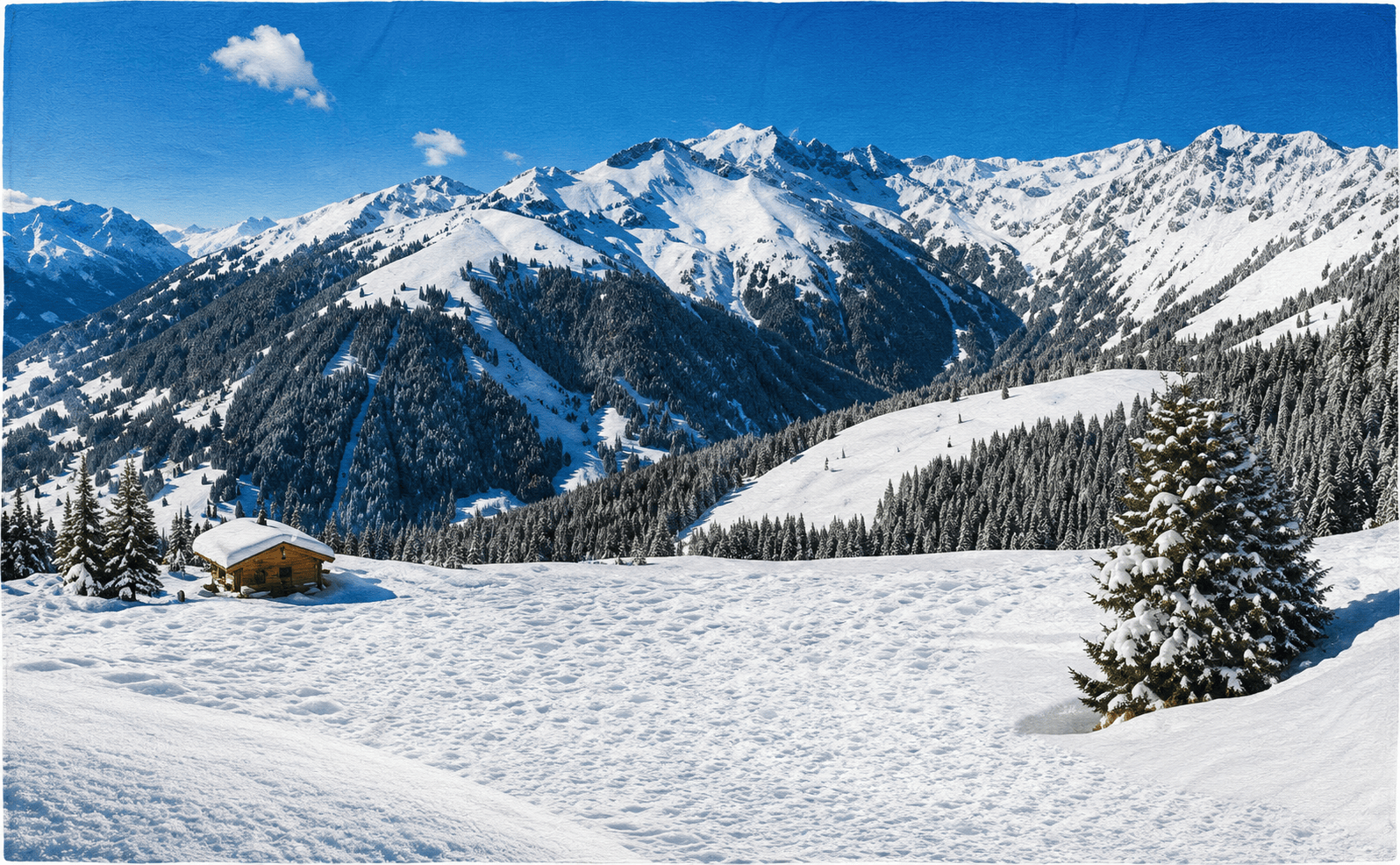 My Village Backdrops My Village Cloth Winter Sport Background Cloth 150x75cm