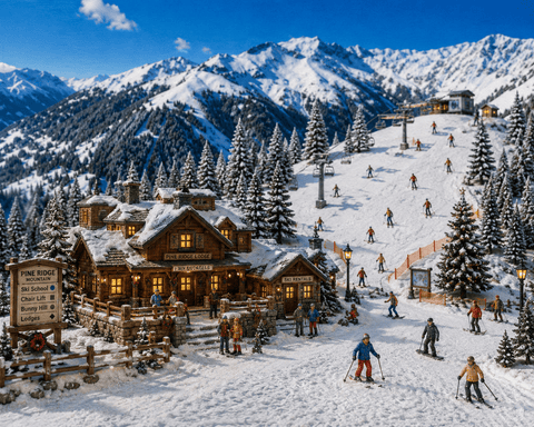 My Village Backdrops My Village Cloth Winter Sport Background Cloth 150x75cm