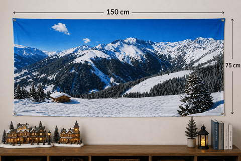 My Village Backdrops My Village Cloth Winter Sport Background Cloth 150x75cm