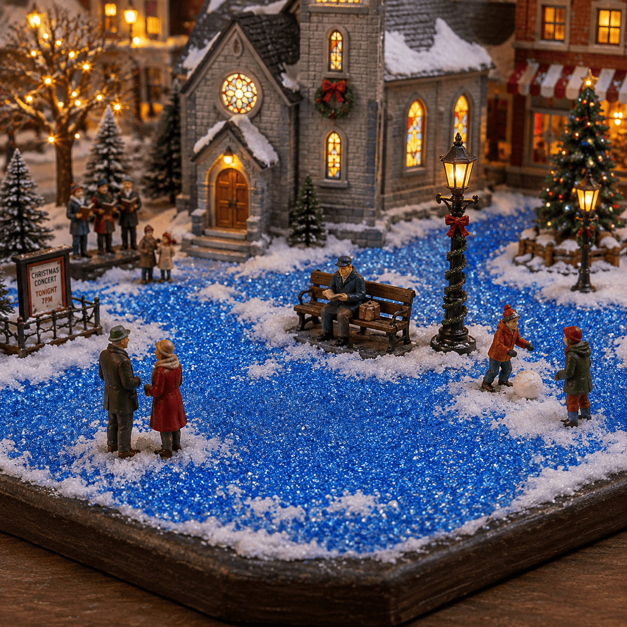 My Village Decorations Landscaping My Village Fine Blue Glass Deco Stones – 370ml