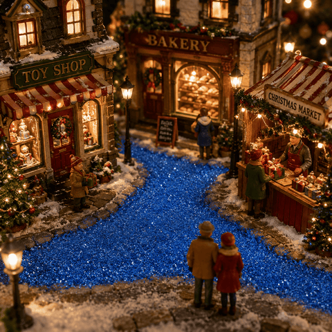 My Village Decorations Landscaping My Village Fine Blue Glass Deco Stones – 370ml