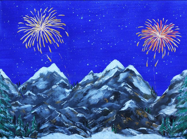 My Village Background My Village Firework Effect Background Lighted Canvas