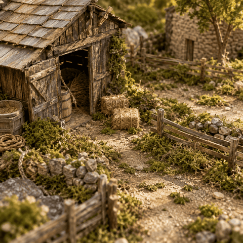 My Village Decorations Landscaping My Village Flat Moss Dried Green Brown 500g